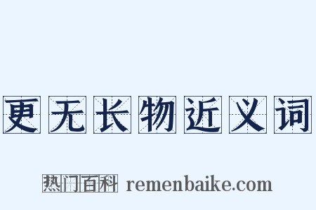 更无长物近义词是什么意思的图片